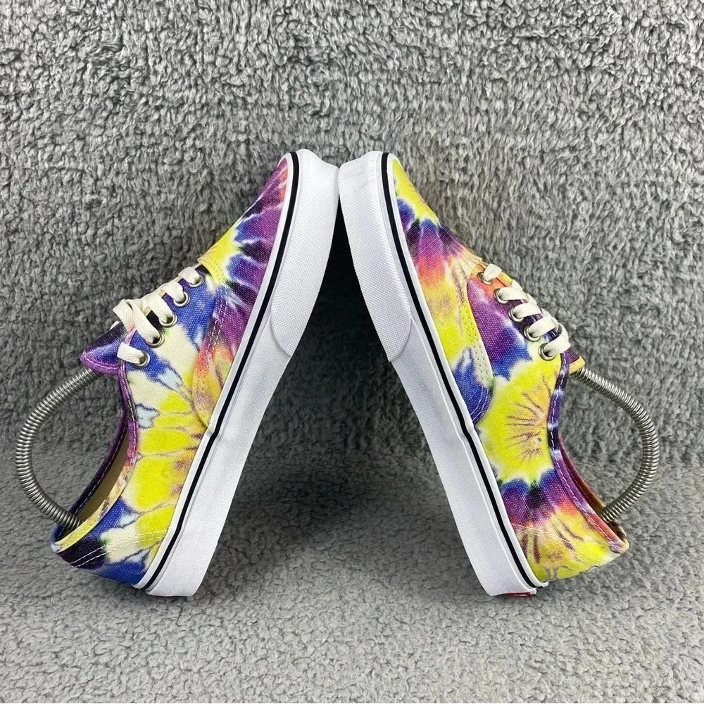 VANS SHOES Authentic Washed‎ Tie Dye True White Womens 9.5 Skate Mens 8 Lace Up - Picture 8 of 15
